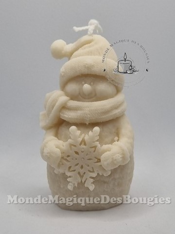 Bougie bonhomme neige