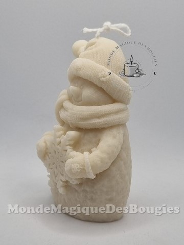Bougie bonhomme neige