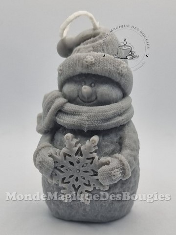Bougie bonhomme neige