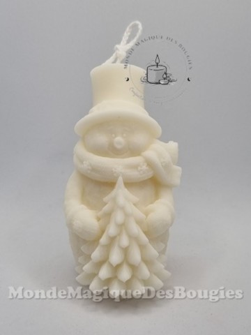 Bougies bonhomme neige