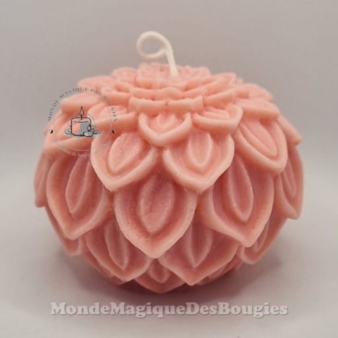 Bougie boule pétales lotus