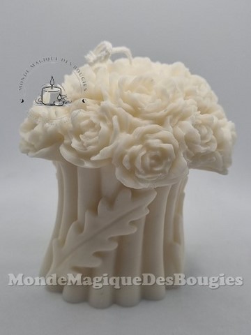 Bougies bouquet rose