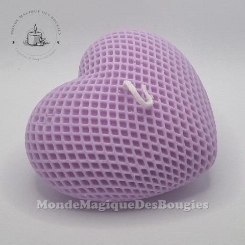 Bougies coeurs en diamant