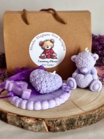 bougies nounours coeur