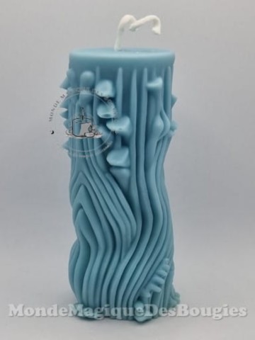 Bougie colonne romaine antique en fleurs