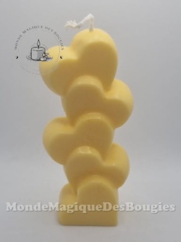Bougies colonne coeurs