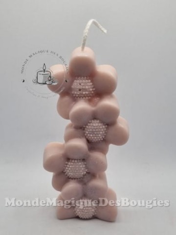 Bougies colonne marguerites