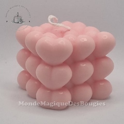 Bougies cube coeurs