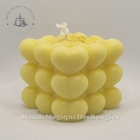 Bougies cube coeurs