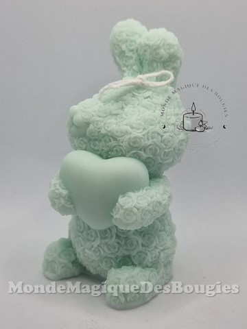 bougie animaux lapin coeur