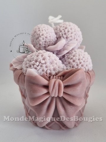 Bougies panier hortensia
