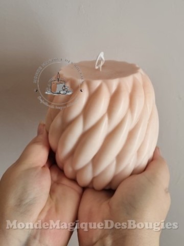 Bougie Pillié Torsadé Pelotte