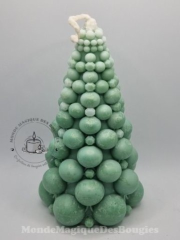 Bougies sapins bulles