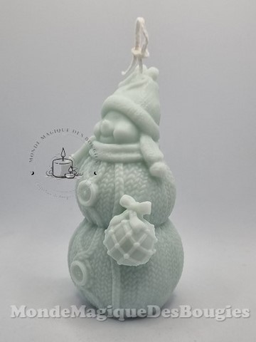 Bougie bonhomme neige