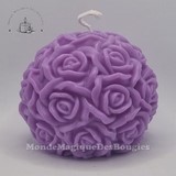 Bougies boule fleurs